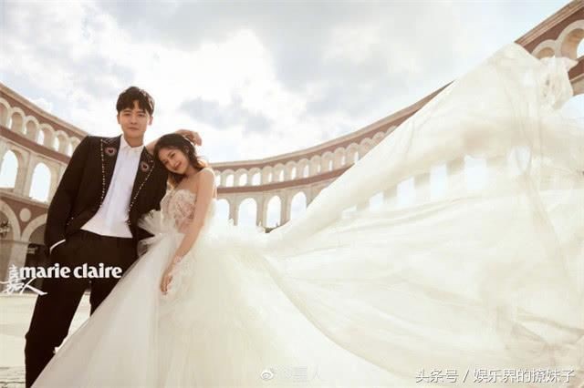 付辛博颖儿雪地结婚照唯美截图